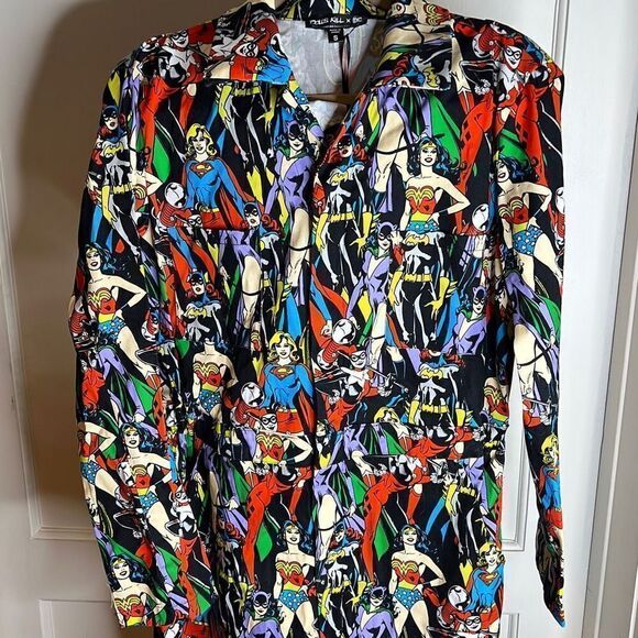 Dolls Kill x DC Living Legends Boiler Suit Dc Comic Jumpsuit Size Small - Picture 3 of 8